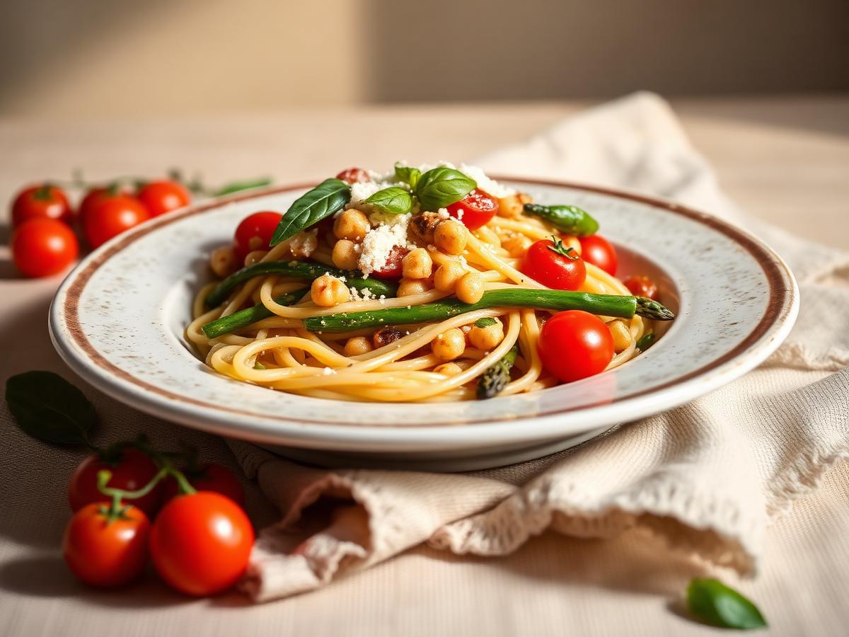 Chickpea Pasta Primavera